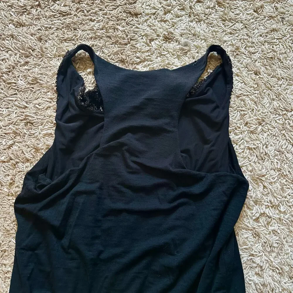 Black Tory Burch Sequin Sleeveless Pencil Dress Wool Nylon Women’s Size S